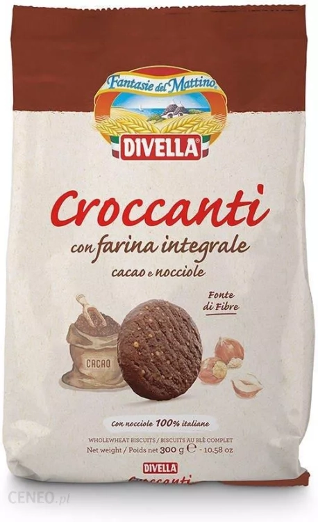 Divella Croccanti ciastka kakaowe z orzechami 300g