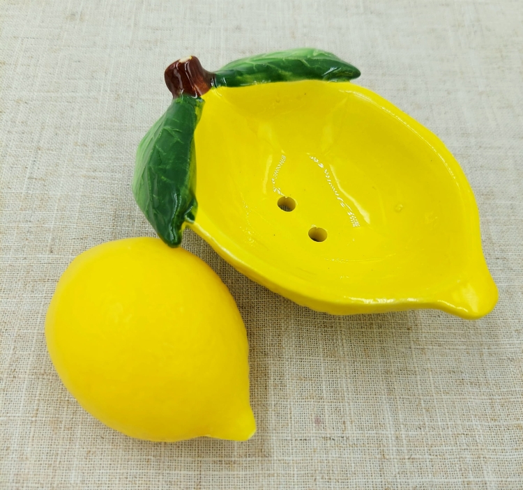 Mydelniczka ceramiczna Cytryna z mydełkiem 60 g