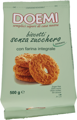 Ciastka pełnoziarniste bez cukru Doemi 500 g
