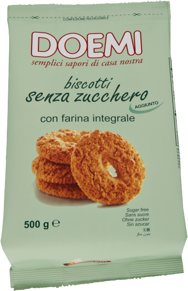 Ciastka pełnoziarniste bez cukru Doemi 500 g