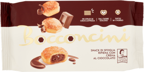 Ciastka z nadzieniem czekoladowym Bocconcini Vicenzi 100 g 8000350006280