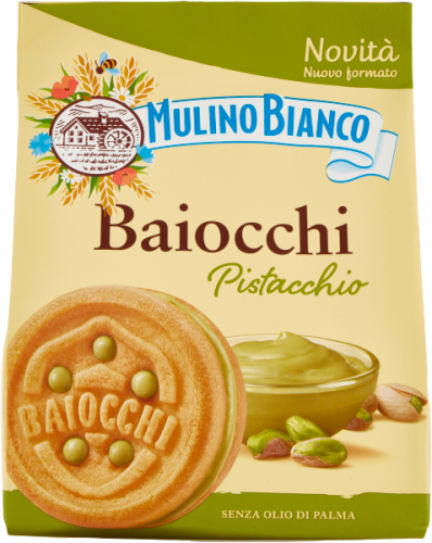 Ciastka z kremem pistacjowym Baiocchi Mulino Bianco 240 g