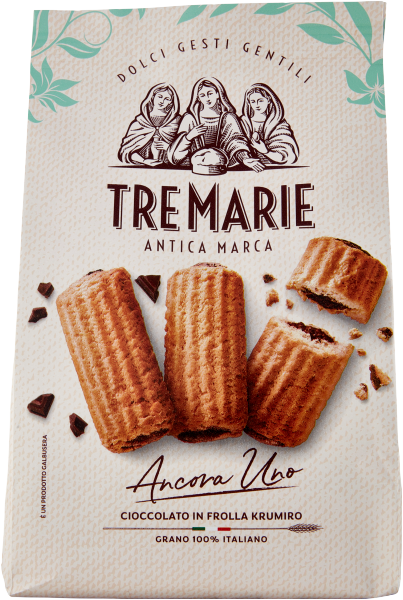 Ciastka kruche pełnoziarniste nadziewane czekoladą Tre Marie 315 g