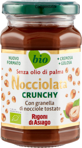 Krem orzechowo kakaowy z kawałkami prażonych orzechów Crunchy Rigoni di Asiago BIO 250 g