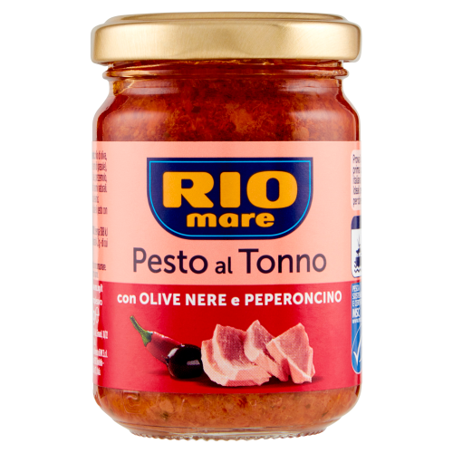 Pesto z tuńczykiem oliwkami i chilli RIO MARE 130g 8004030506114