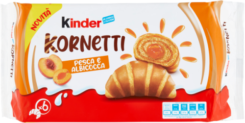 Rogaliki nadzieniem brzoskwiniowym KINDER KORNETTI 252G8000500407394
