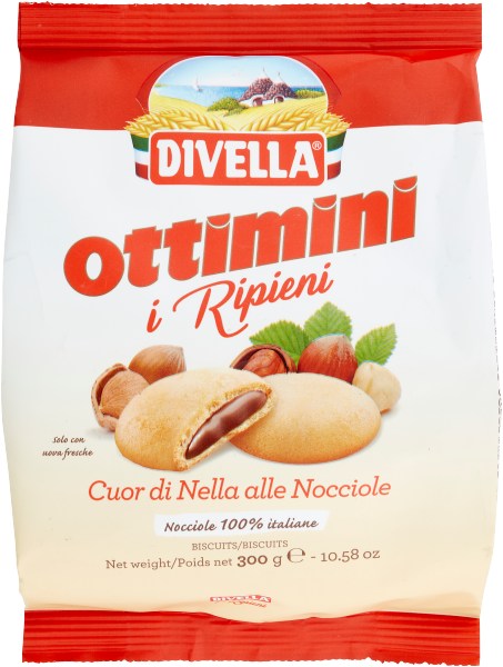 Ciastka z kremem orzechowym Divella Ottimini RIPIENI 300g
8005121214970