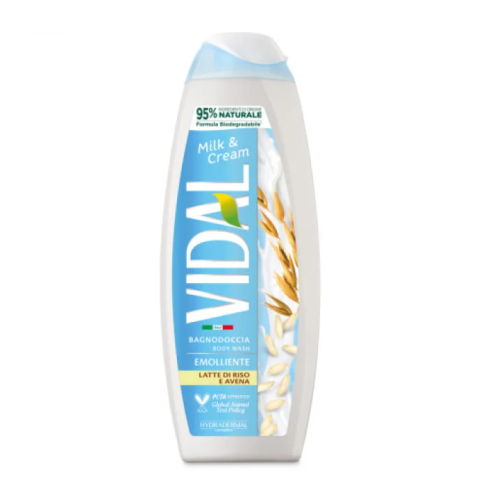 Żel pod prysznic kąpiel Mleko ryżowo owsiane Riso e Avena VIDAL 500ml
8008970055411