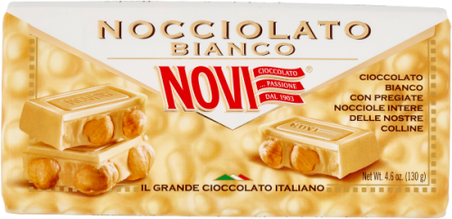 Czekolada biała z orzechami NOVI Nocciolato 130g
8006380217160