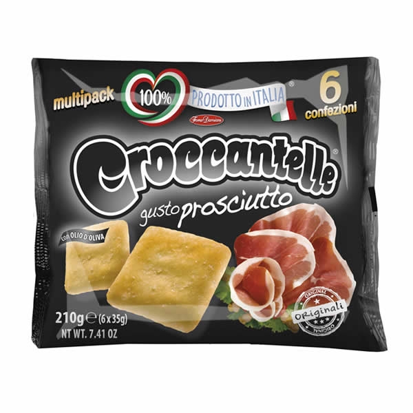 Croccantelle prosciutto krakersy o smaku szynki parmeńskiej multipack 210 g