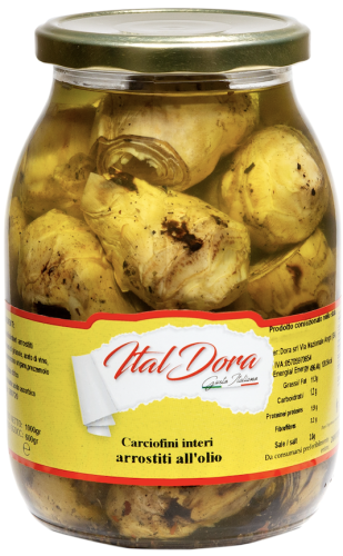 Karczochy  grillowane w całości w oleju Ital Dora 1000g EAN:8054794290514
