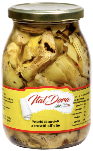 Karczochy grillowane krojone w oleju Ital Dora 1000g EAN:8054794290545