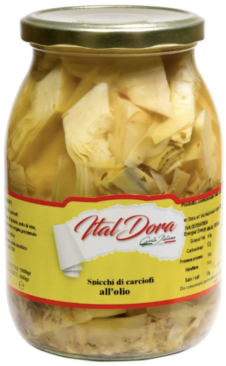 Karczochy w oleju z przyprawami Ital Dora 1000g EAN:8054794290576