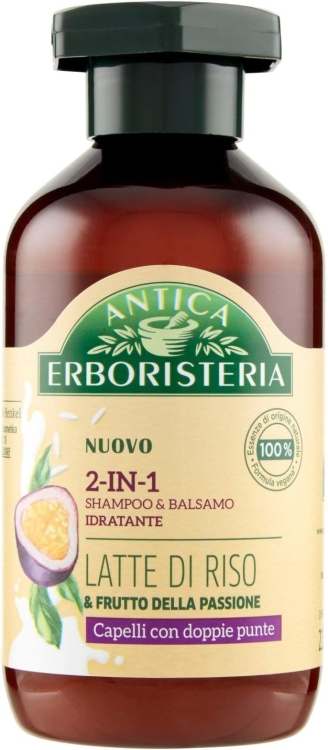 Szampon nawilżający Latte di Riso e Frutta di Passione 2w1 Antica Erboristeria 225ml
