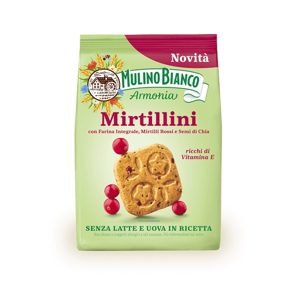 Ciastka kruche z żurawiną Mulino Bianco MIRTILLINI 270G
