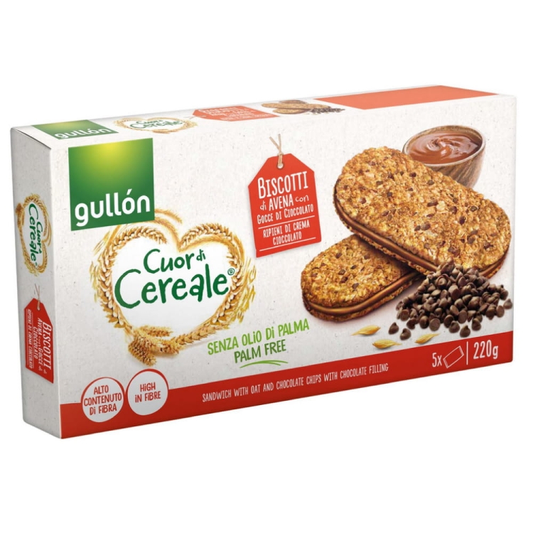 Ciastka pełnoziarniste z nadzieniem czekoladowym Gullon 220G