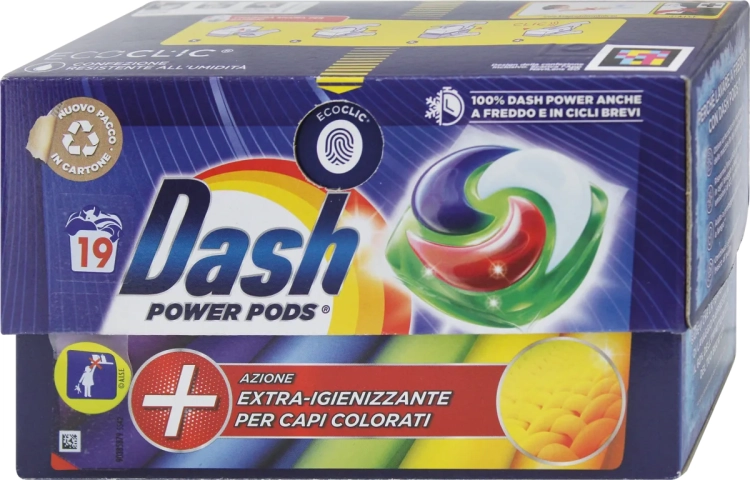 Kapsułki do prania (19 prań) COLORE DASH