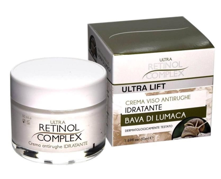 Krem do twarzy przeciwzmarszczkowy, nawilżający ze śluzem ślimaka RETINOL COMPLEX 50ml 8057190170060