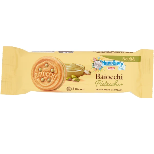 Ciastka z nadzieniem pistacjowym Baiocchi Mulino Bianco 42g