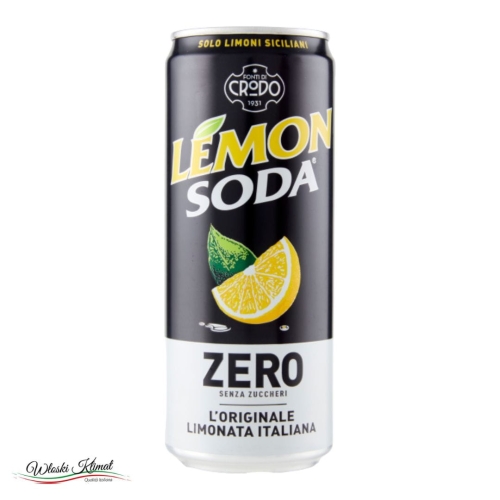 Napój gazowany bez cukru cytrynowy Lemonsoda Zero Fonti di Crodo 330ml