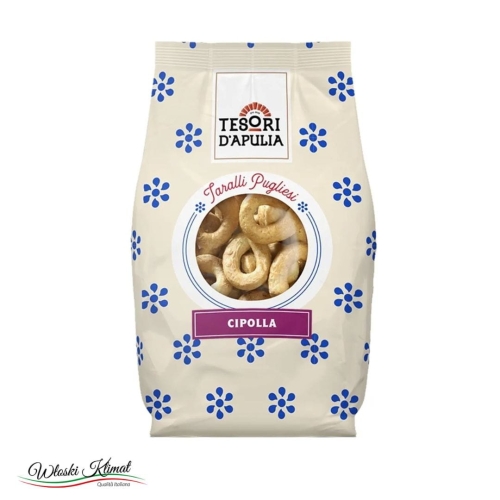 Taralli cebulowe Cipolla Tesori d'Apulia 400g