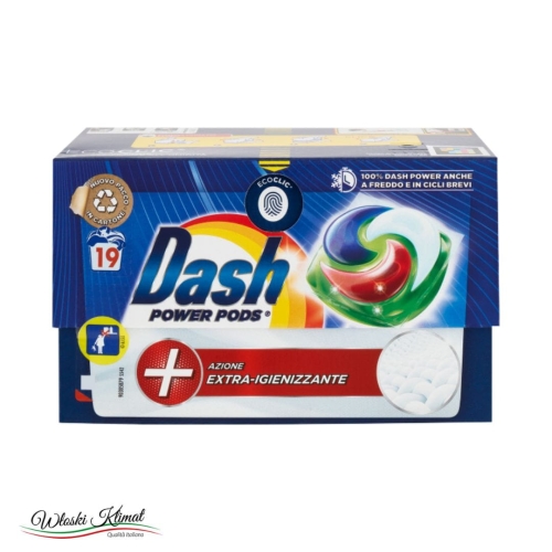 Kapsułki do prania (19 prań) EXTRA HIGIENIZUJĄCY DASH 488,3G