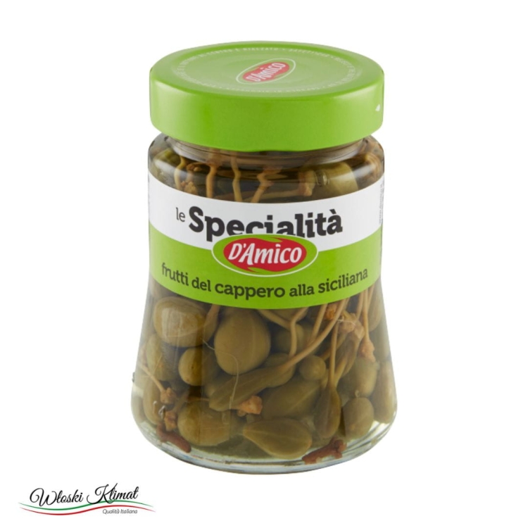 Włoskie Kapary w occie owoc D'Amico 290g