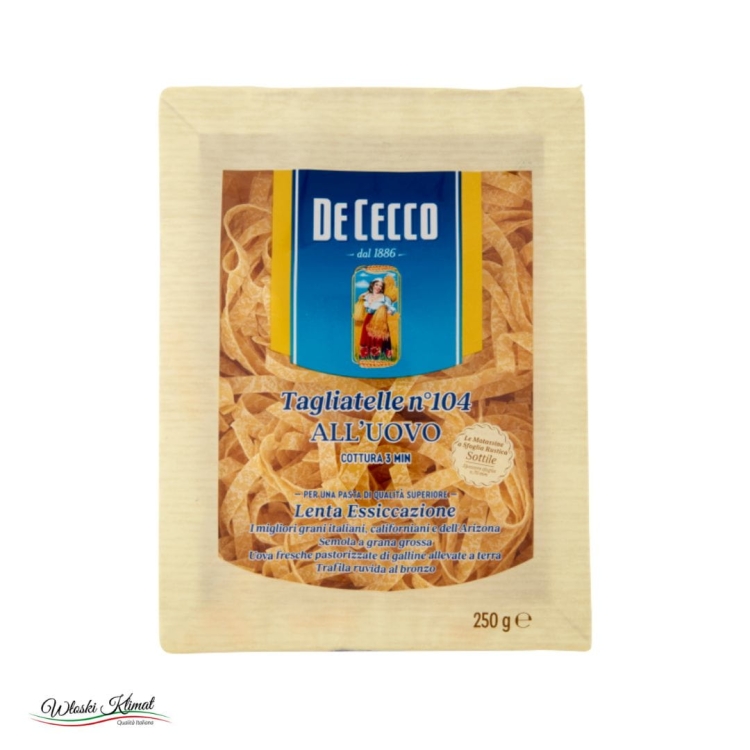 Makaron jajeczny Tagliatelle all uovo De Cecco 250g