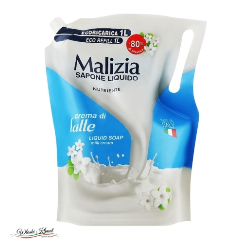 Mydło w płynie zapas Mleczne Latte Malizia 1L