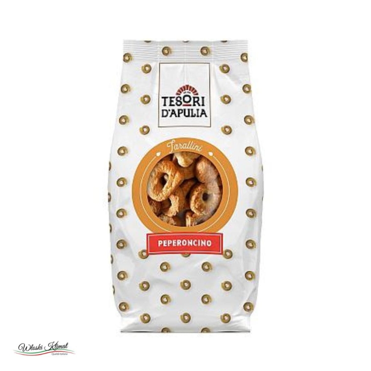 Precelki Tarallini Peperoncino Papryczka Chilli TESORI D'APULIA 200g