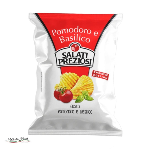 Chipsy o smaku pomidora z bazylią Pomodoro e Basilico SALATI PREZIOSI 110g