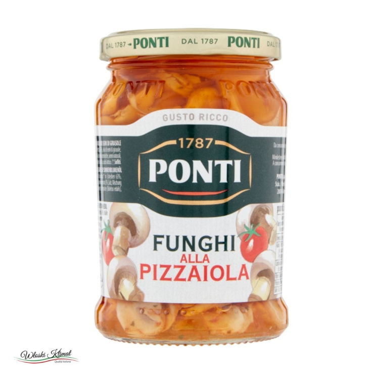 Pieczarki w oleju z przyprawami Funghi alla Pizzaiola PONTI 280g