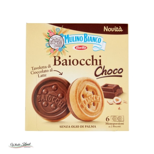Ciastka z kremem czekoladowo orzechowym  Baiocchi Choco MULINO BIANCO 144g