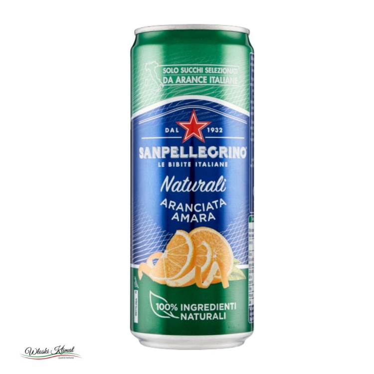 Napój gazowany o smaku gorzkiej pomarańczy Aranciata Amara SAN PELLEGRINO 330ml