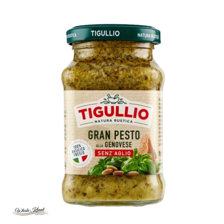 Pesto z bazylii bez czosnku Pesto Genovese senza aglio TIGULLIO 190g