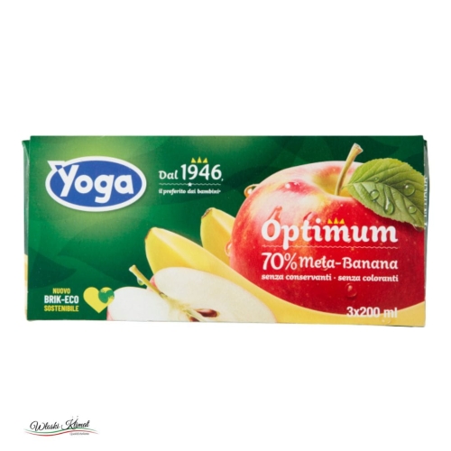 Sos jabłkowo bananowy Succo Mela Banana Optimum YOGA (3x200ml) 600ml