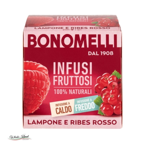 Herbata owocowa o smaku maliny i czerwonej porzeczki BONOMELLI 24g