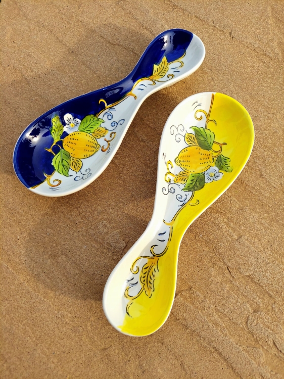 Podstawka pod łyżkę Cytryny ceramiczna ręcznie malowana Etienne