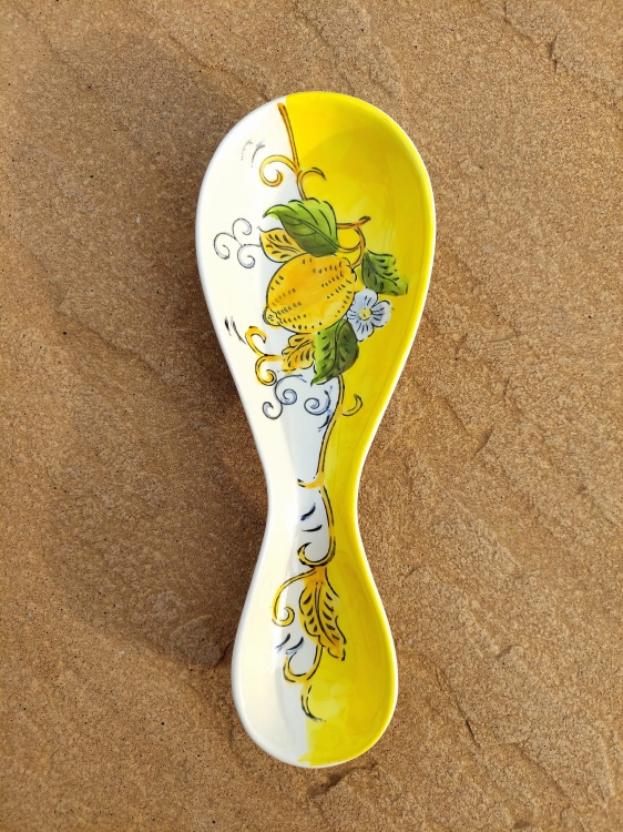 Podstawka pod łyżkę Cytryny ceramiczna ręcznie malowana Etienne