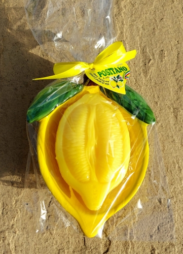 Mydelniczka ceramiczna cytryna duża z mydłem Cytryna 125g Etienne