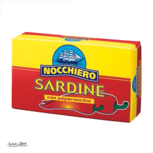 Sardynki z papryczką chilli w oleju słonecznikowym Sardine Piccanti NOCCHIERO 125g 8002341062169