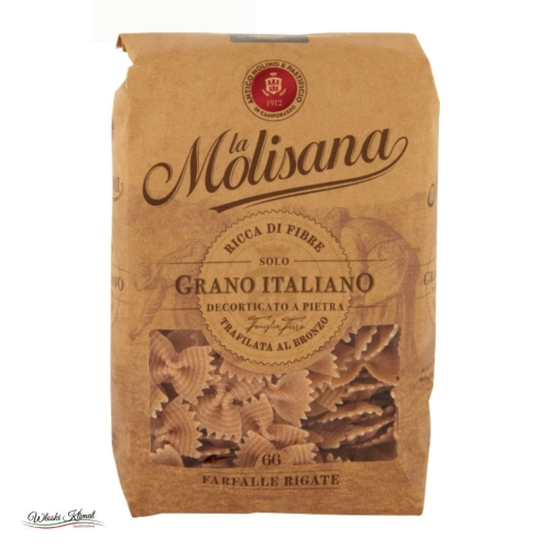 Makaron pełnoziarnisty kokardki Farafelle Rigate N'66 Molisana 500g  EAN 8004690616604