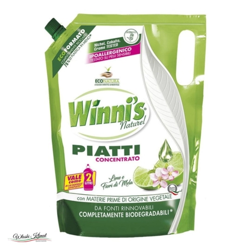 Płyn do mycia naczyń cytryna i kwiat jabłoni Lime e Fiori di Mela -zapas Winni's 1L