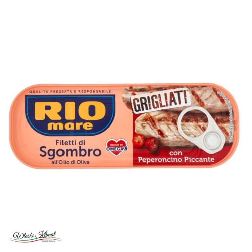 Makrela grillowana w oliwie z oliwek z Peperoncino Sgombro RIO MARE 120g 8004030622135