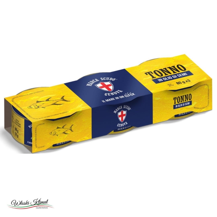 Tuńczyk w oleju MARCA SCUDO GENOVA (3 x 80g) 240g 8024133005550