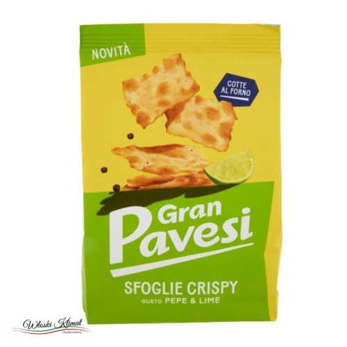 Krakersy o smaku pieprzu i limonki Pepe e Lime Gran PAVESI 150g 8013355501797