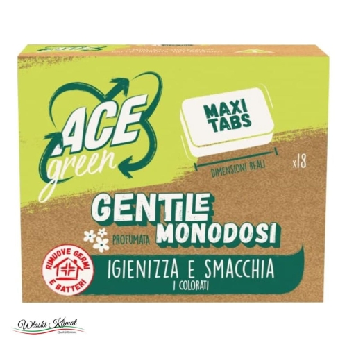 Kapsułki do prania Green Gentile Maxi Tabs monodosi 18 szt. ACE
