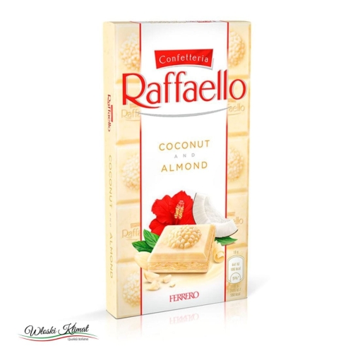 Czekolada biała z nadzieniem kokosowo-migdałowym Raffaello 90g