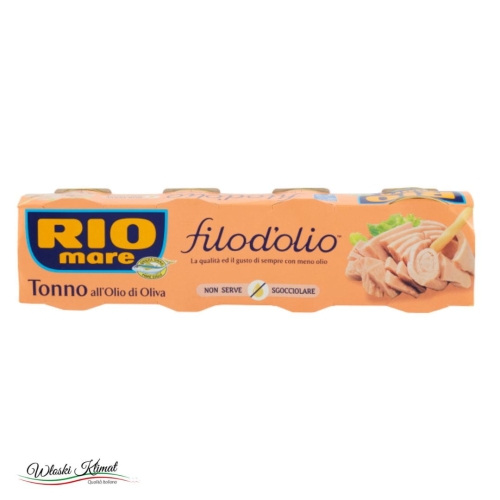 Tuńczyk z małą ilością oliwy Filod'olio 65gx4 RIO MARE 260g