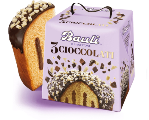 Włoska babka Panettone tre ciocciolate 3 czekolady 750g  8001720415619